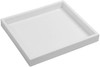 Half Size Stackable Utility Tray Plastic White 1"H