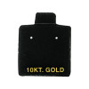 100 Puff Earring Pads 1 x 1" Black 10KT GOLD