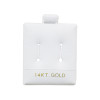 100 Slot Puff Earring Pads 1 1/2" x 1 3/4" White 14KT GOLD