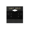 100 Plastic Earring Hanging Card 2"x2" Black 14KT GOLD