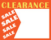 50 Large Paper Price Sign "CLEARANCE" 5.5x7"