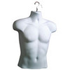 Molded Hanging Mannequin Male Half Body Form White