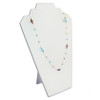 2 Necklace Easel Display 12.5"H White Leather