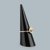 Acrylic Ring Display Cone Stand 2"H Black