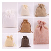 Custom Logo Print Burlap Bag Pouch