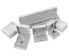 Faux Leather Jewelry Gift Boxes White