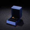 Large Brushed Leather Jewelry Box Blue
