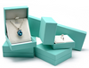 Leatherette Jewelry Box Teal Blue