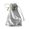 100 Metallic Fabric Bag Jewellery Gift Pouch Silver 3.75"x4.5"