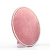 Oval Velvet Pearl Display Easel Board Pink