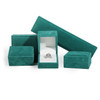 Large Velvet Jewellery Ring Box Green