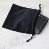 Black silky soft velvet bag