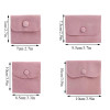 Premium Button Closure Velvet Pouch Bag Pink