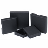 Shipping Friendly Thin Box 3 1/2" x 3 1/2" x 5/8"H Black Linen