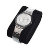 2 Pc Oval Watch Bracelet Pillow Black Velvet