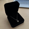 Large Velvet Earring Necklace Pendant Jewelry Box Black