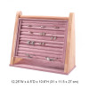 (Free Shipping) Premium Faux Suede Wooden Jewelry Display - Pink Collection 20 Models