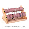 (Free Shipping) Premium Faux Suede Wooden Jewelry Display - Pink Collection 20 Models