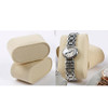2 Pcs Oval Watch Bracelet Pillow Velvet Beige