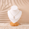 Set of 3 Neck Form Bust Necklace Jewelry Display Bust White Leather