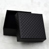 100 Jewelry Box 3"x3"x1.25"(Foam Insert) Diamond Cut Black