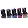 Luxury Brushed Leather LED Jewelry Box for Ring Burgundy