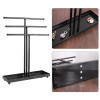 3 Tier Metal Multi Purpose Triple T Bar Display Rack Black