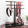 3 Tier Metal Multi Purpose Triple T Bar Display Rack Black
