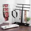 3 Tier Metal Multi Purpose Triple T Bar Display Rack Black