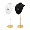 Adjustable Necklace Stand Jewelry Bust Gold Base  11"-14"