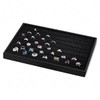 Velvet Jewelry Display Case Ring Tray Black