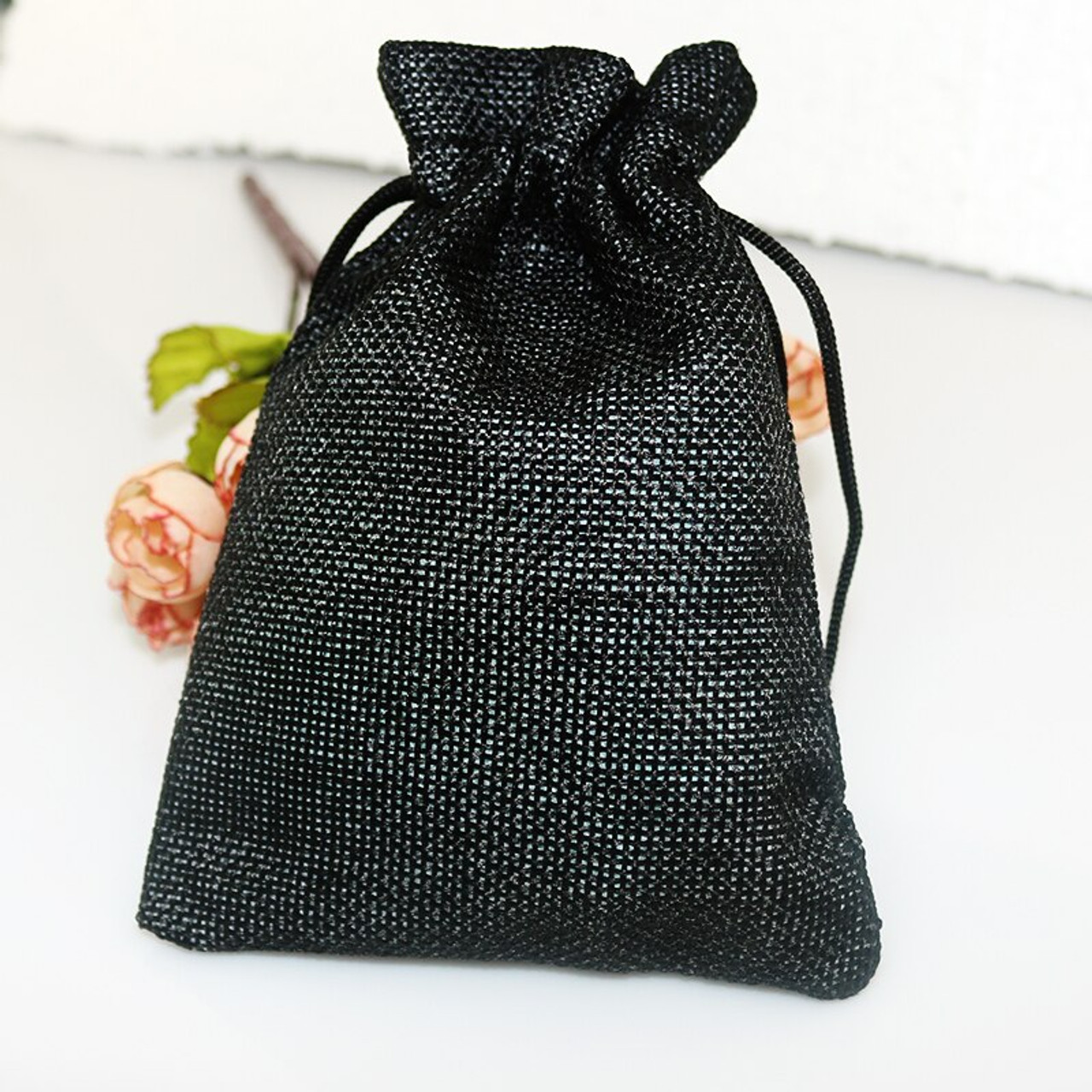 100 Burlap Drawstring Bag Gift Pouch 5