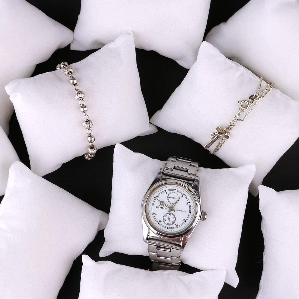 12 Watch Bracelet Pillow Display White Velvet Zakka Canada