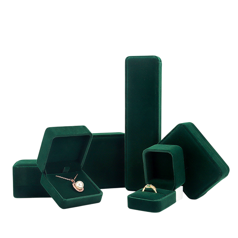 Velvet Jewelry Box Dark Green Zakka Canada