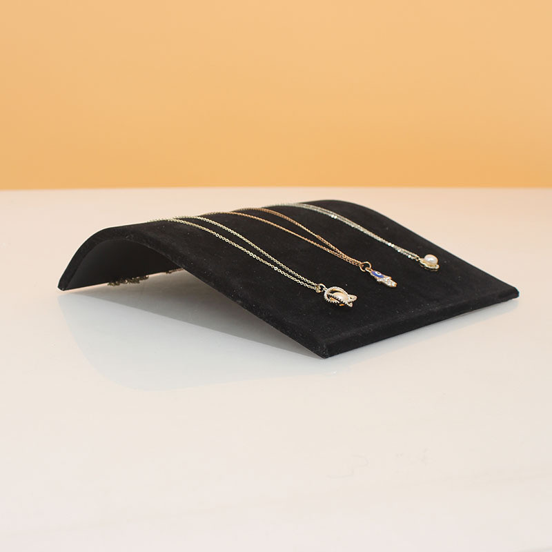 Bracelet Necklace Ramp Display Velvet Black - Zakka Canada
