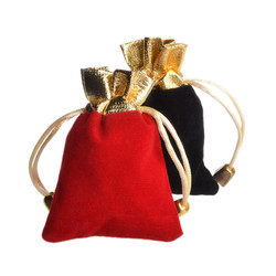 Half Price Velvet Pouch with Gold Silver Top