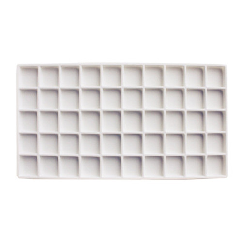 Flocked Tray Liner 50-Compartment Insert White