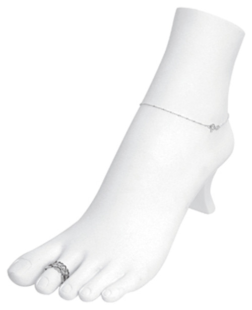 Anklet Toe Ring Foot Form Display White