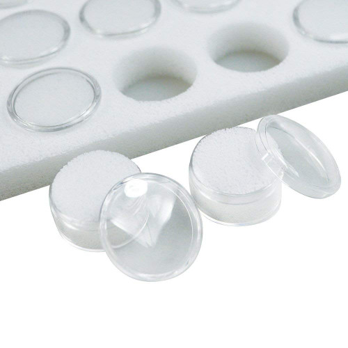 Tray Liner Gem Jar Insert White Foam Pad (50 Jars)