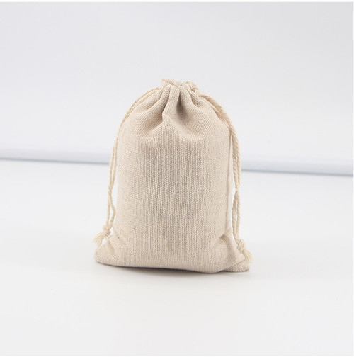 100pcs Jewellery Bag Gift Pouch 3.75" x 5.5" Cotton Beige (10*14cm)