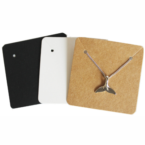 200 Paper Jewelry Card for Pendant Earring White