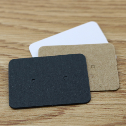 200 Paper Jewelry Card for Earring Studs Black