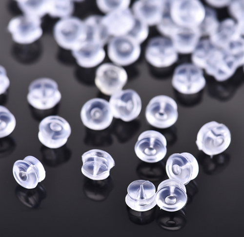 100 Earring Stopper Ear Stud Nut Backings (4.4x5mm)