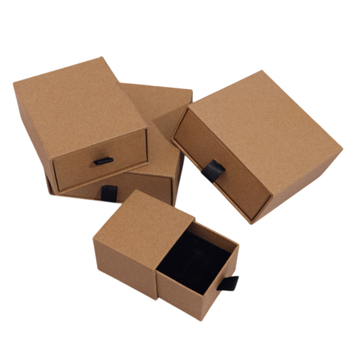 Jewellery Slide Drawer Box Kraft