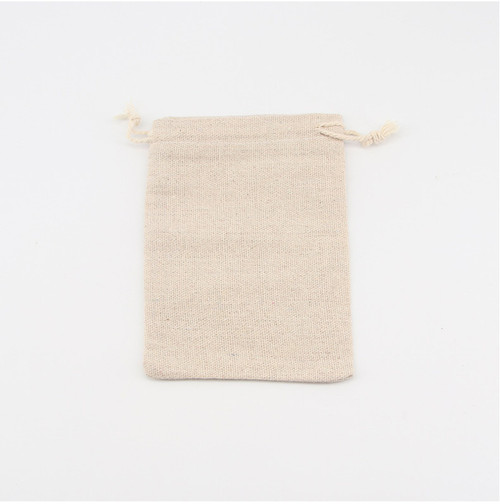 100pcs Jewellery Bag Gift Pouch 3" x 3.75" Cotton Beige (7.5*9.5cm)