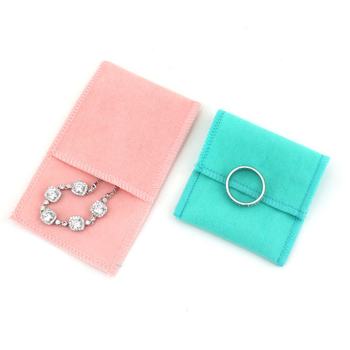 Deluxe Velvet Gift Jewellery Bag Pouch 2.5" x 2.5" Teal Blue