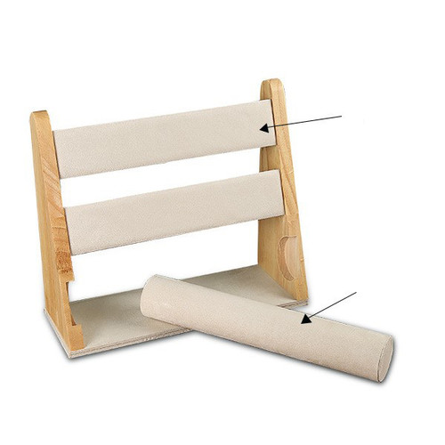 Wood Bracelet Bangle Watch 3-Bar Display Dark Green