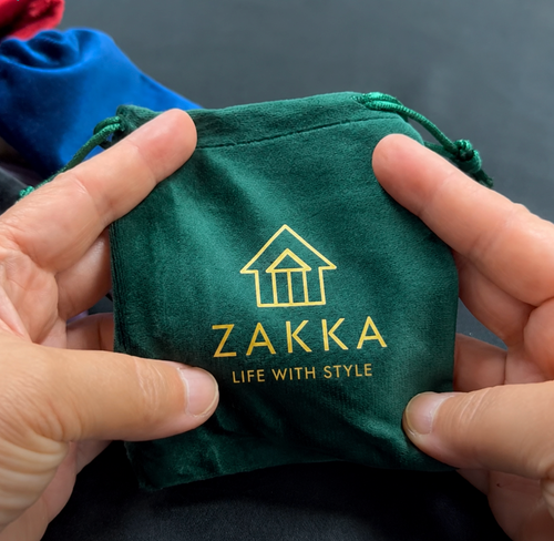 Custom Logo Print Silky Velvet Bag Pouch