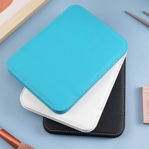 Faux Leather Folding Glass Mirror  6" x 8"