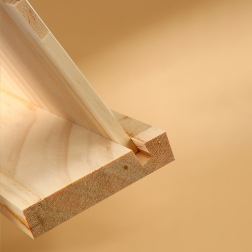 Wood Multi-Chain Necklace Pendant Display Stand 12"x8" Beige